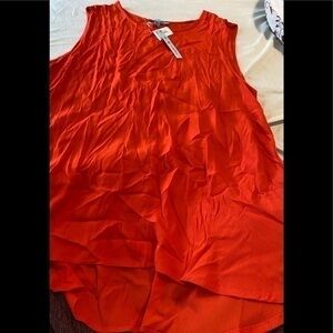 She and Sky extra coverage tunic tank top salmon color XL